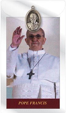 Pope Francis Prayercard and Medal