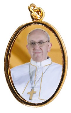 Pope Francis Medal gold Finish