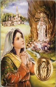 Novena to Our Lady of Lourdes Prayer card
