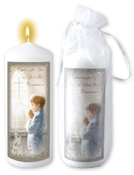 Boy First Holy Communion Candle (15cm)