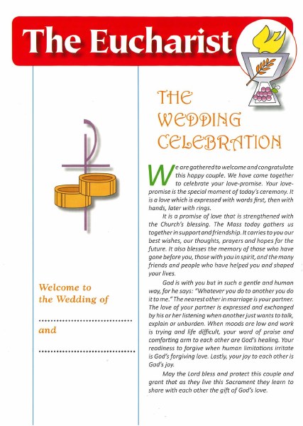 Wedding Celebration leaflet