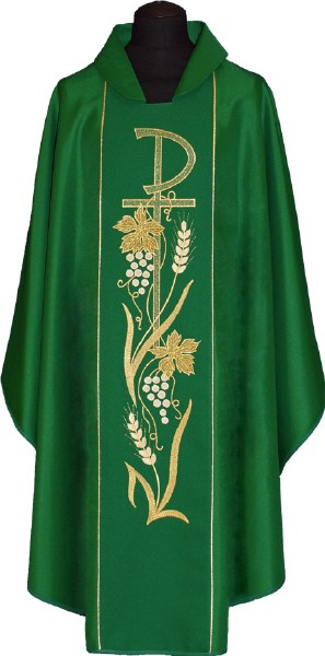 Green Embroidered Chasuble