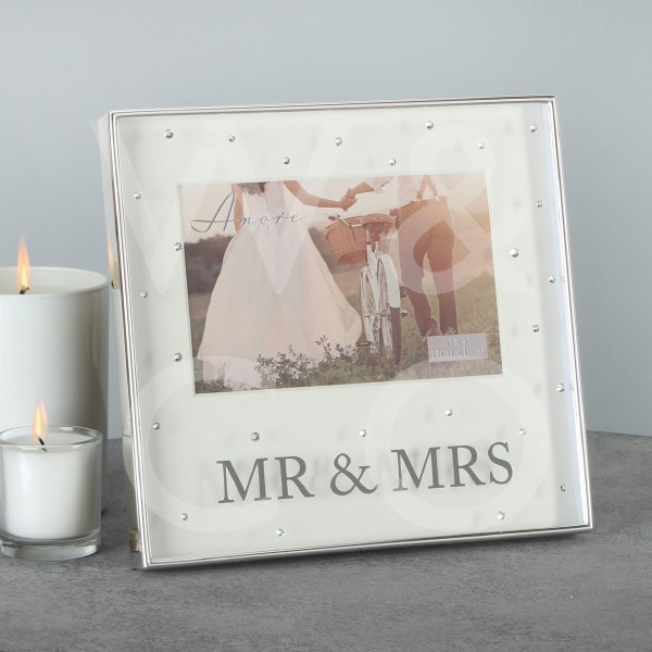 Mr & Mrs Silverplated Box Frame