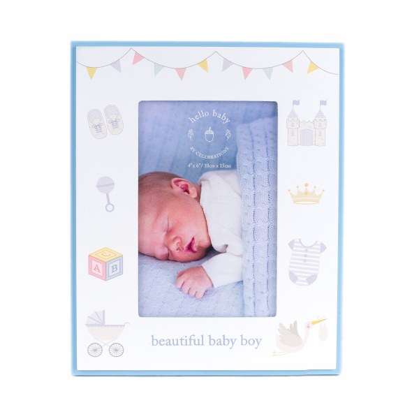 Hello Baby Boy Bunting Photo Frame