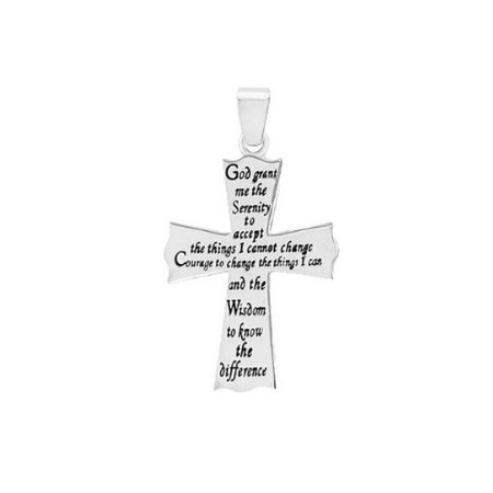 Sterling Silver Serenty Prayer Cross