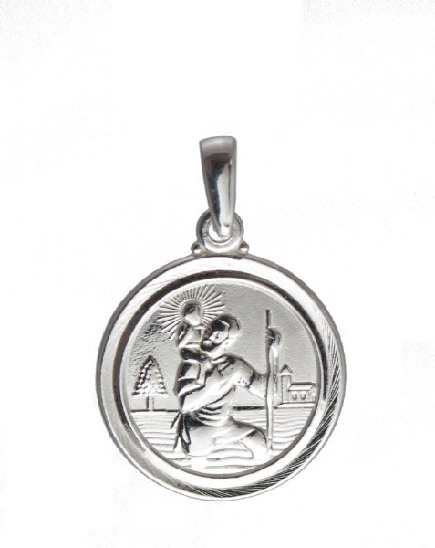 St Christopher Sterling Silver Medal (19mm)