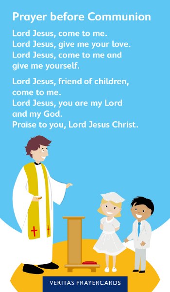 First Communion Prayer Card