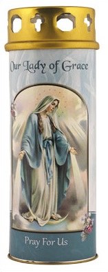 Our Lady of Grace Pillar Candle