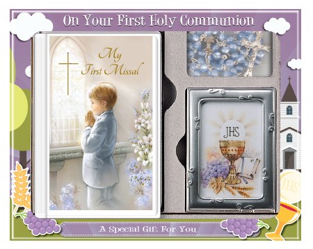 Communion Gift Set Boy with Photo Frame