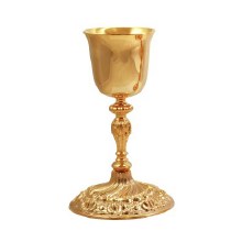 Gold Plated Chalice with Fusion Decorated Base (24cm) Gold Plated Chalice with Fusion Decorated Base (24cm)