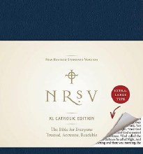 NRSV XL Catholic Bible, Imitation Leather, Navy