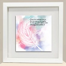 Miss Me Feather Framed Print