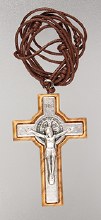 Genuine Olive Wood St Benedict Crucifix