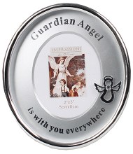 Guardian Angel Silver Plated Photo Frame