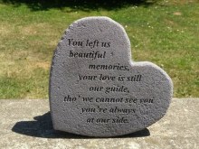 You left us beautiful Memorial Stone You left us beautiful Memorial Stone
