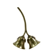 Two tones polished brass bell (11 x 15cm) Two tones polished brass bell (11 x 15cm)