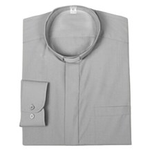 363 Light Grey Clergy Shirt Short Sleeves 52cm