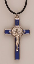 Blue St Benedict Crucifix (5cm)
