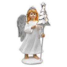 Angel with Christmas Tree (17cm)