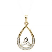 Additional picture of 10Kt Gold Cubic zirconia Trinity Pendant