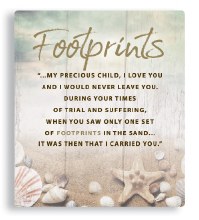Footprints Porcelain Plaque (15cm)