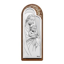 Sterling Silver Madonna and Child Icon (5x12cm)