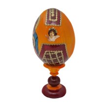 Additional picture of Orange Holy Family Faberge Icon Egg 13cm