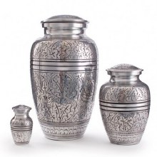 Additional picture of Silver Keepsake Memorial Urn (26cm)