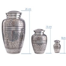 Additional picture of Silver Keepsake Memorial Urn (26cm)