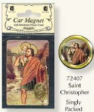 72407 St Christoper Car Magnet with Prayer Card 72407 St Christoper Car Magnet with Prayer Card