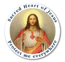 Sacred Heart Car Sticker