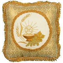 Gold Embroidered Hassock