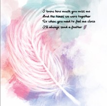 Miss Me Feather Greeting Card