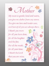Mother Glass Plaque 18 x 13 cm