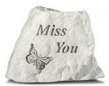 78620 Thoughts Stone Miss You Butterfly 8 x 9 cm 78620 Thoughts Stone Miss You Butterfly 8 x 9 cm
