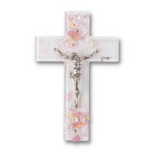 Topaz Murano Glass Cross (47cm) Topaz Murano Glass Cross (47cm)