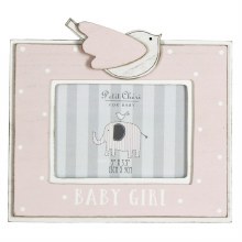 Pink Baby Girl Petit Cheri Bird Photoframe