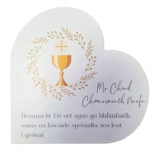 An Chéad Chomaoineach Naofa Heart Plaque