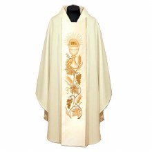 Cream Embroidered Chasuble and Stole Cream Embroidered Chasuble and Stole
