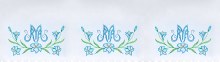 Blue Floral Altar Linen Cloth (235cm)
