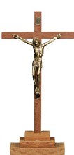 Standing Crucifix Brass Corpus (17.8cm)