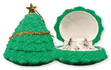 Green Velvet Christmas Tree Nativity