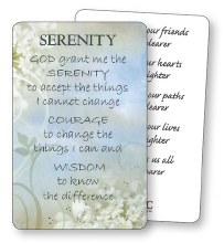 Serenity Prayer Card