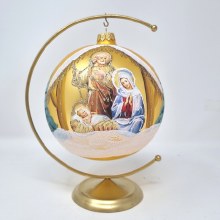 Gold Nativity Scene Christmas Bauble Gold Nativity Scene Christmas Bauble