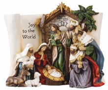 Nativity Resin Plaque 18cm