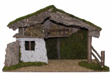 Large Traditional Nativity Stable (48 cm)