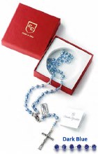 Dark Blue Crystal Rosary Beads Gift Boxed Dark Blue Crystal Rosary Beads Gift Boxed