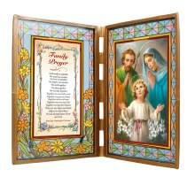 Holy Family Glass Plaque (25x 18cm)