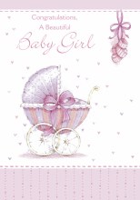 V108009 Baby Girl Card
