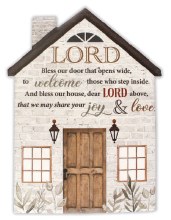 Lord Bless Our Door Porcelain Plaque (20cm)